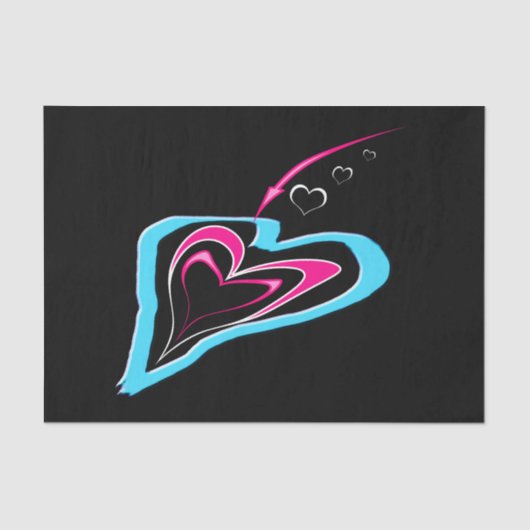 Liefde is een spoor van harten tissuepapier (Voorkant)