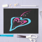 Liefde is een spoor van harten tissuepapier (Craft)