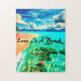 Liefde is een strandpuzzel legpuzzel