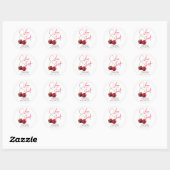 Liefde is een Sweet Cherry Fruit Wedding Ronde Sticker (Vel)