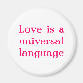 Liefde is een universele taal magneet (Voorkant)