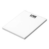 Liefde is een vierledig woord notitieblok (Linkerzijde)