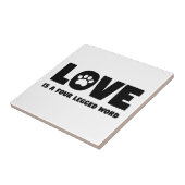 Liefde is een vierledig woord tegeltje (Zijkant)