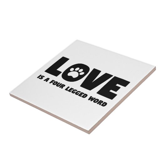 Liefde is een vierledig woord tegeltje (Zijkant)