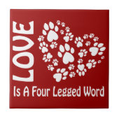 Liefde is een vierledig woord tegeltje (Voorkant)