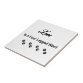 Liefde is een vierledig woord tegeltje (Zijkant)