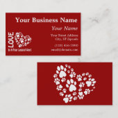 Liefde is een vierledig woord visitekaartje (Voorkant / Achterkant)