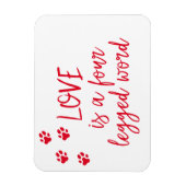 Liefde is een vierpotig woord - Cute Dog Quote Magneet (Verticaal)