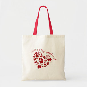 Liefde is een vierpotig woord tote bag