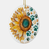 Liefde is een viervoetig woord, Hondenliefhebber,  Keramisch Ornament (Rechts)