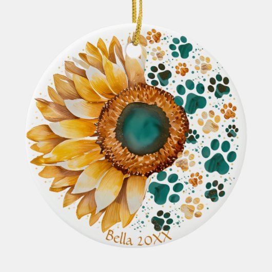 Liefde is een viervoetig woord, Hondenliefhebber,  Keramisch Ornament (Voorkant)