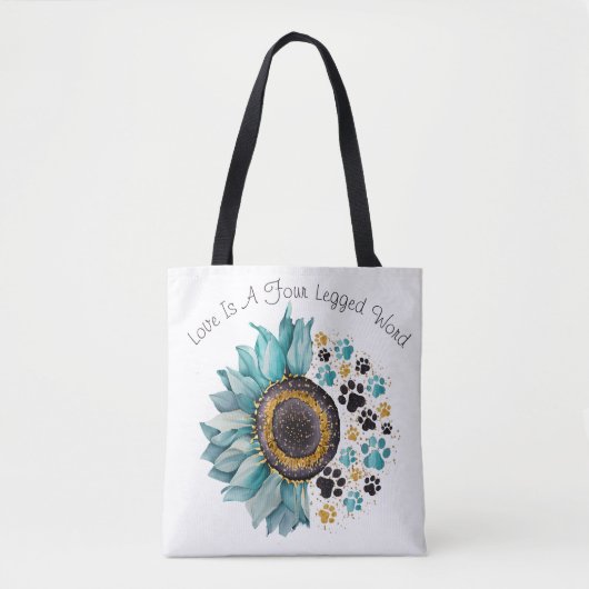 Liefde is een viervoetig woord, Hondenliefhebber,  Tote Bag (Voorkant)