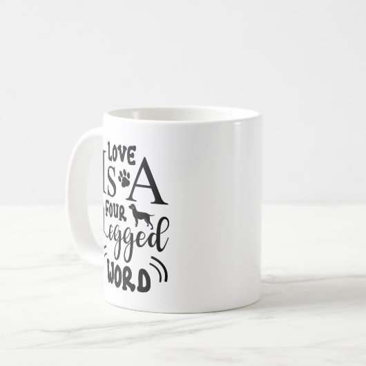 Liefde is een viervoetige woord koffie Mok - Schat (Voorkant links)