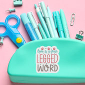 Liefde is een viervoetige Word Contour Custom Cut Sticker