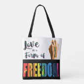 Liefde is een vorm van Freedom Pride Tas (Achterkant)