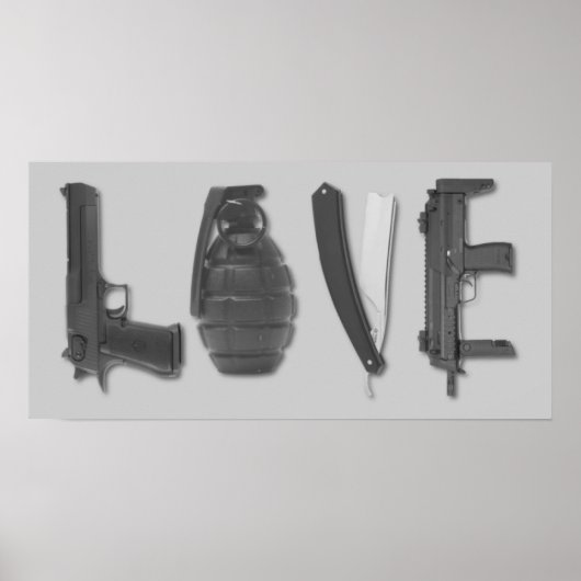 Liefde is een wapen poster (Voorkant)