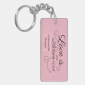 Liefde is een werkwoord. Ik heb dit van jou geleer Sleutelhanger (Voorkant Links)