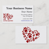 Liefde is een woord van vier letters visitekaartje (Voorkant / Achterkant)