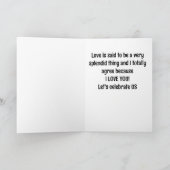 LIEFDE IS EEN *ZEER PRACHTIG DING* ONS JUBILEUM KAART (Binnen)