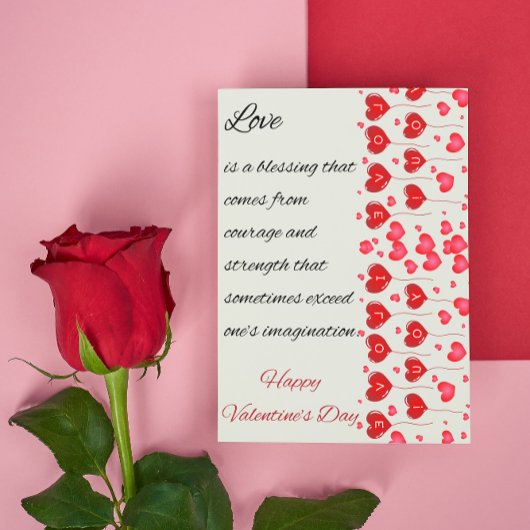 Liefde is een Zegen Valentijnsdag Quote Kaart