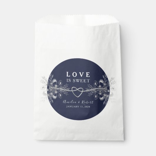 Liefde is een Zoete Bruiloft Bedankzakje (Voorkant)