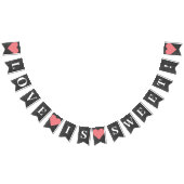 Liefde is een zoete bruiloft dessert tafel vlaggetjes (Alle)