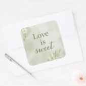 Liefde is een Zoete Traktatie Etiket voor Bruidsfe (Envelop)