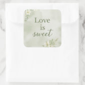 Liefde is een Zoete Traktatie Etiket voor Bruidsfe (Tas)