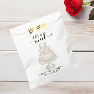 Liefde is een zoete trouwtaart bedankzakje