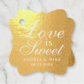 Liefde is een zoete uitdrukking | Elegant Bruiloft Bedankjes Labels (Voorkant)