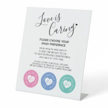 Liefde is een zorgzaam masker met trouwinstructie