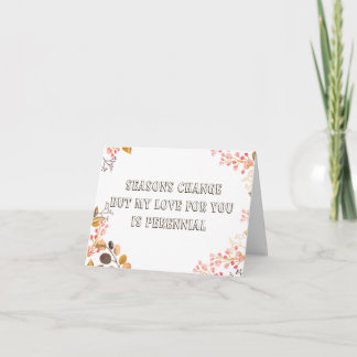 Liefde is eeuwige Bloemen Kaart (blank)