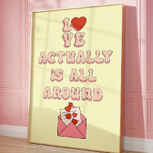 Liefde is eigenlijk alles rond retro citaat esthet