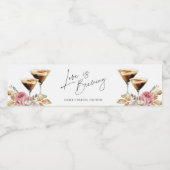 Liefde is Elegant Vrijgezellenfeest brouwen Waterfles Etiket (Enkel label)