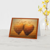 Liefde is ... elegante hart kaart (Gele Bloem)