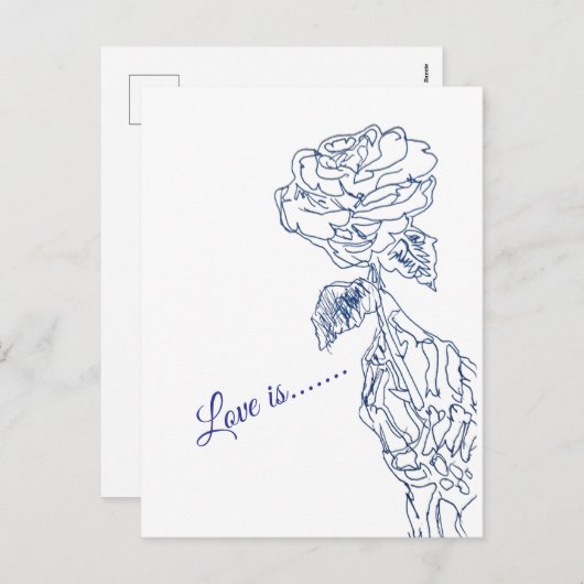 Liefde is.... feestdagenkaart (Voorkant / Achterkant)