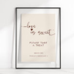 Liefde is fijn, neem een Poster van Treat Boho.<br><div class="desc">Elegant kalligrafie "Love is Sweet" boho poster.</div>