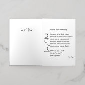 Liefde is fluïde gedicht muur kunst poster zwart folie wenskaart (Buiten Laag)