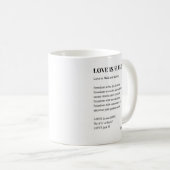 Liefde is fluïde poëzie muurkunst koffiethee mok (Voorkant rechts)