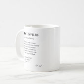 Liefde is fluïde poëzie muurkunst koffiethee mok (Voorkant links)
