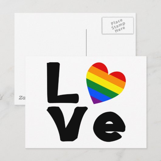 Liefde is gay briefkaart (Voorkant / Achterkant)