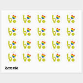 Liefde is gay goud ronde sticker (Vel)