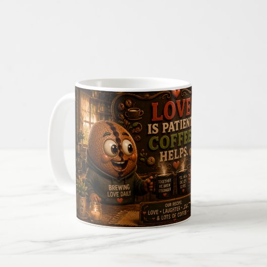 Liefde Is Geduld Koffiemok (Voorkant links)