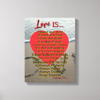 Liefde is Geduldig  – 1 Korintiërs 13 Bruiloft  Canvas Afdruk