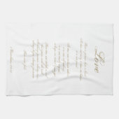 Liefde is geduldig | 1 Korintiërs 13 | Elegant ivo Theedoek (Horizontaal)