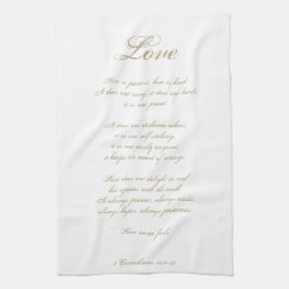 Liefde is geduldig | 1 Korintiërs 13 | Elegant ivo Theedoek