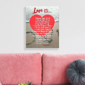 Liefde is geduldig - 1 Korintiërs 13 Trouw Canvas Afdruk (Insitu (Woonkamer))