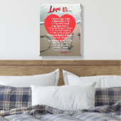 Liefde is geduldig - 1 Korintiërs 13 Trouw Canvas Afdruk (Insitu (Slaapkamer))