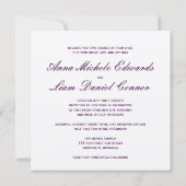 Liefde is geduldig... aubergine en zilver script h kaart (Achterkant)