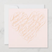 Liefde is geduldig... blozen en gouden kalligrafie kaart (Voorkant)